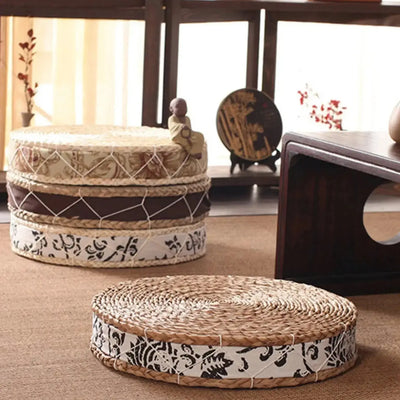 Japanese straw floor cushion 'Anjo'