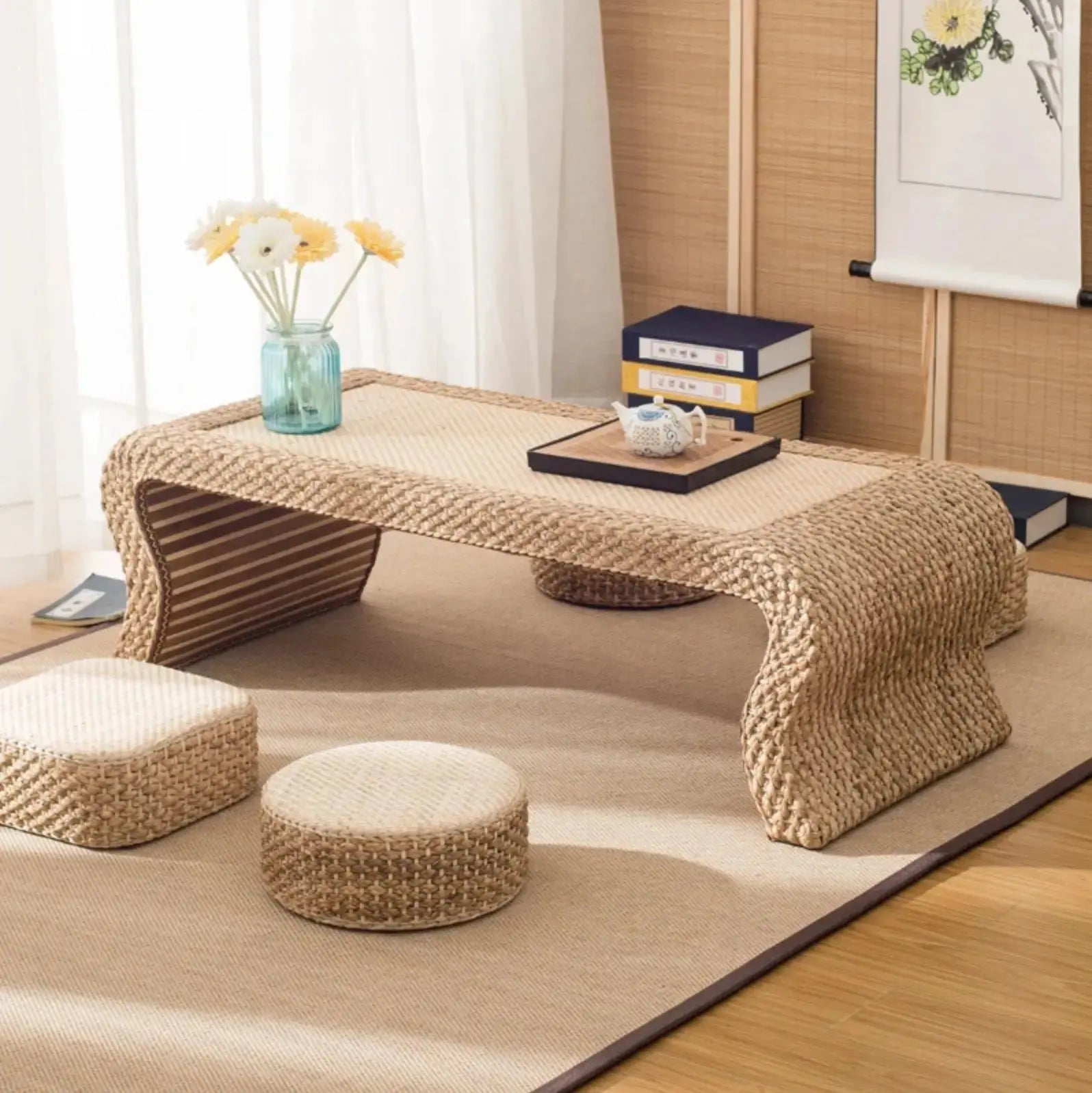 Japanese rattan cushion 'Yachiyo' Japanstreet