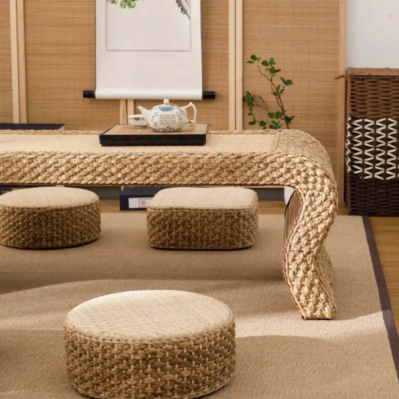 Japanese rattan cushion 'Yachiyo' Japanstreet