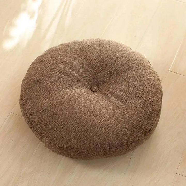 Kadoma' round Japanese monochrome cushion Japanstreet