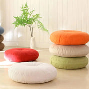 Kadoma' round Japanese monochrome cushion Japan Clothing
