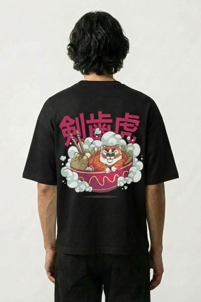 T-Shirt with Japanese Writing - らーめん