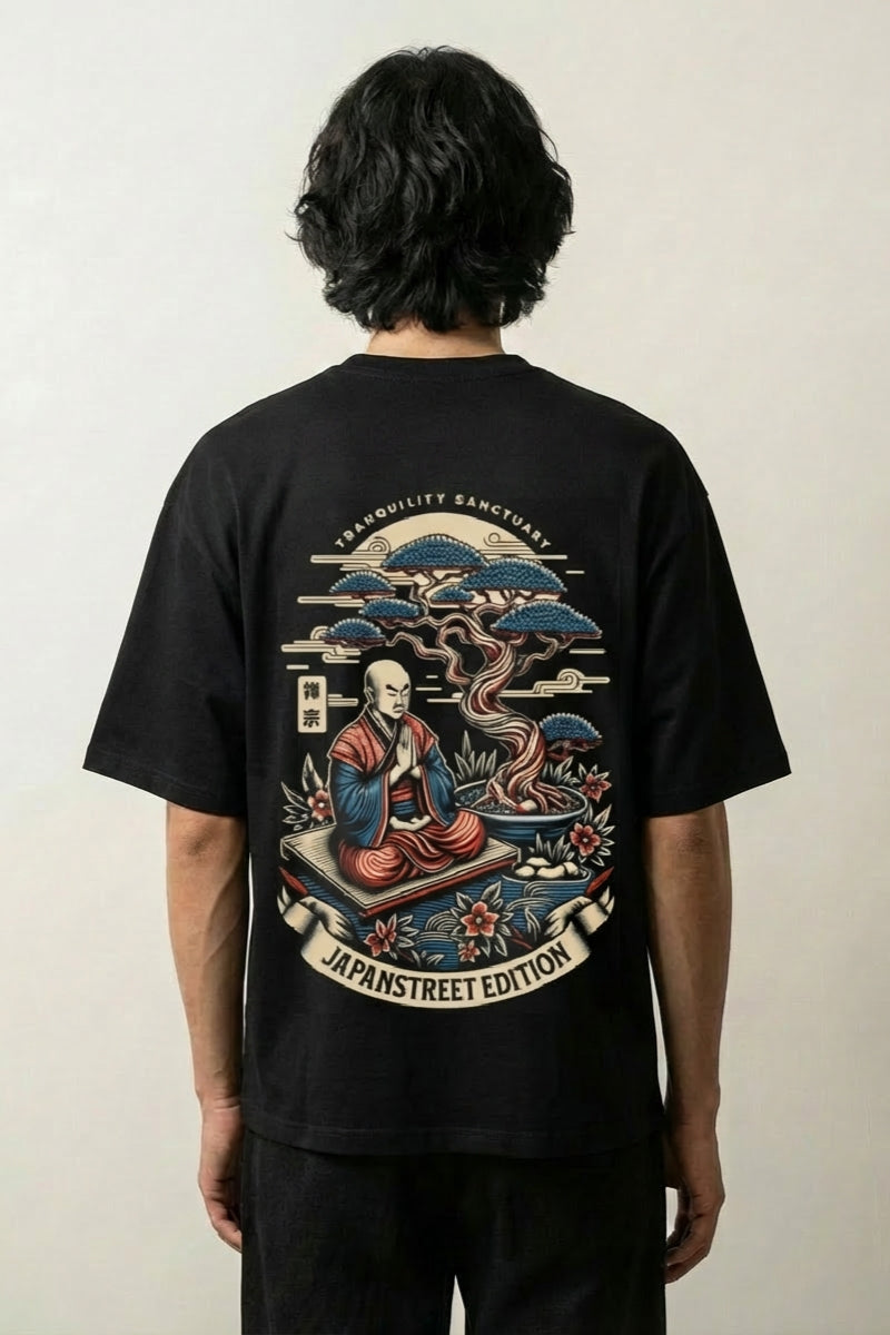T-Shirt with Japanese Print - プリント | Japan Clothing