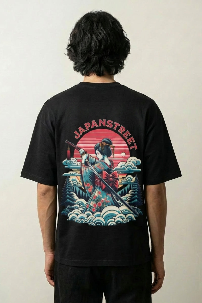 Japanese Print T-Shirt - げいしゃ | Japan Clothing