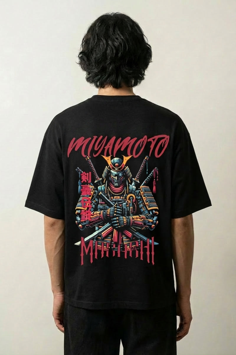 Miyamoto Musashi T-Shirt - 二天一流 | Japan Clothing