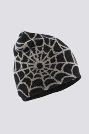 Spider web beanie colorways - black, gray and white streetwear beanie