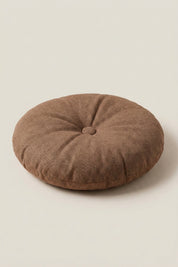 Round monochrome Japanese cushion 'Kadoma'