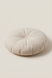 Round monochrome Japanese cushion 'Kadoma'