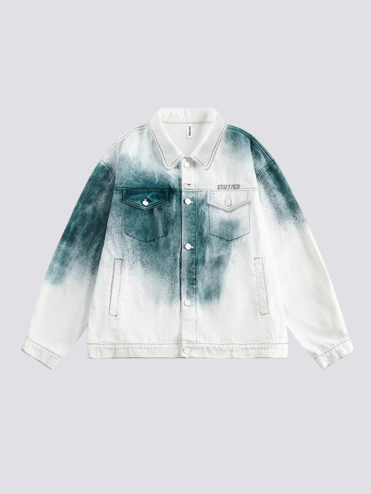 Tie Dye Denim Jacket - ツートーン