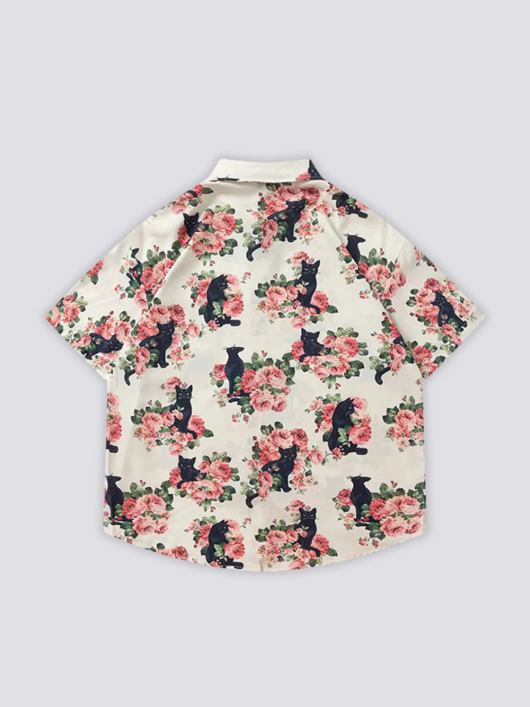 Cat Print Shirt - 子猫