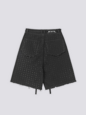 Rhinestone Denim Shorts - ストラス