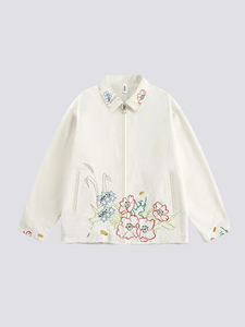 White Embroidered Jacket - ホワイト