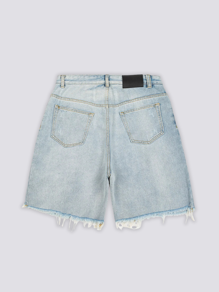 Light Wash Denim Shorts - クリア