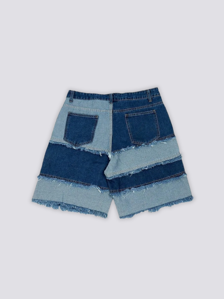 Frayed Denim Shorts - フリンジ