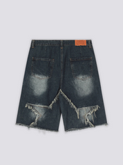Distressed Denim Shorts - ブランド
