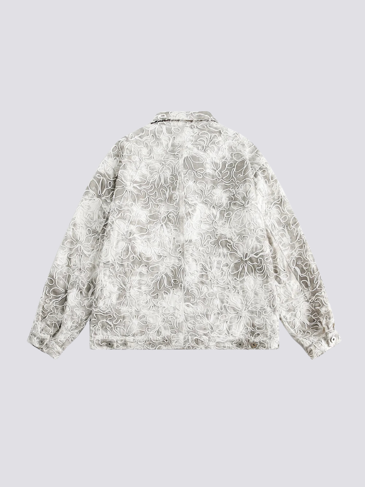 Back view of white tie-dye for men