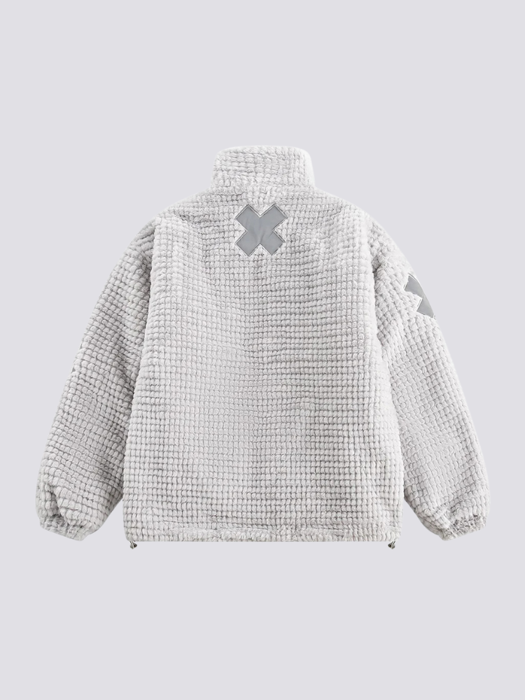 Patterned Fleece Jacket - クロス