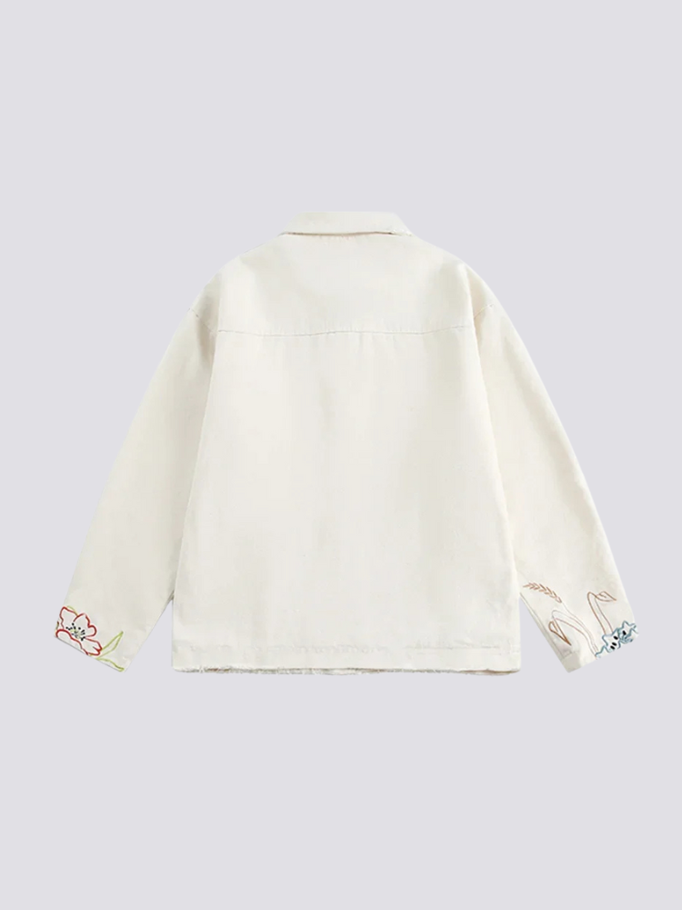 White Embroidered Jacket - ホワイト