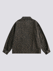 Leopard Denim Jacket - レオパード