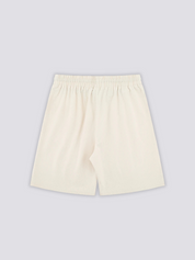 White Cotton Shorts - コットン