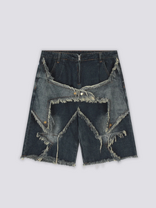 Distressed Denim Shorts - ブランド