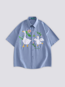 Embroidered Duck Shirt - ダック
