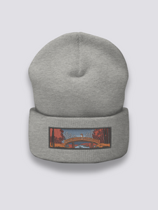 Embroidered Ukiyo-e Beanie - 浮世絵