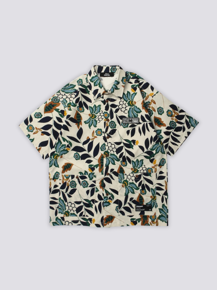Japanese garment with floral print - Japan Clothing