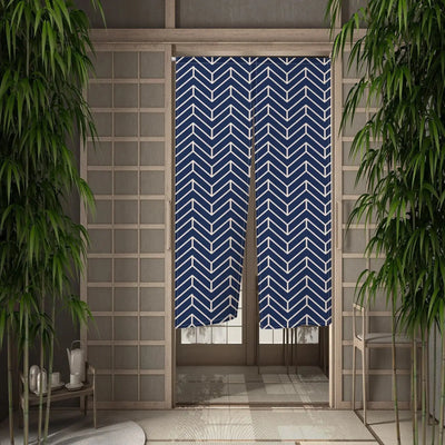 Japanese noren curtain with atypical pattern