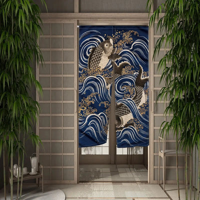 Japanese Noren 'Carpe Koi'