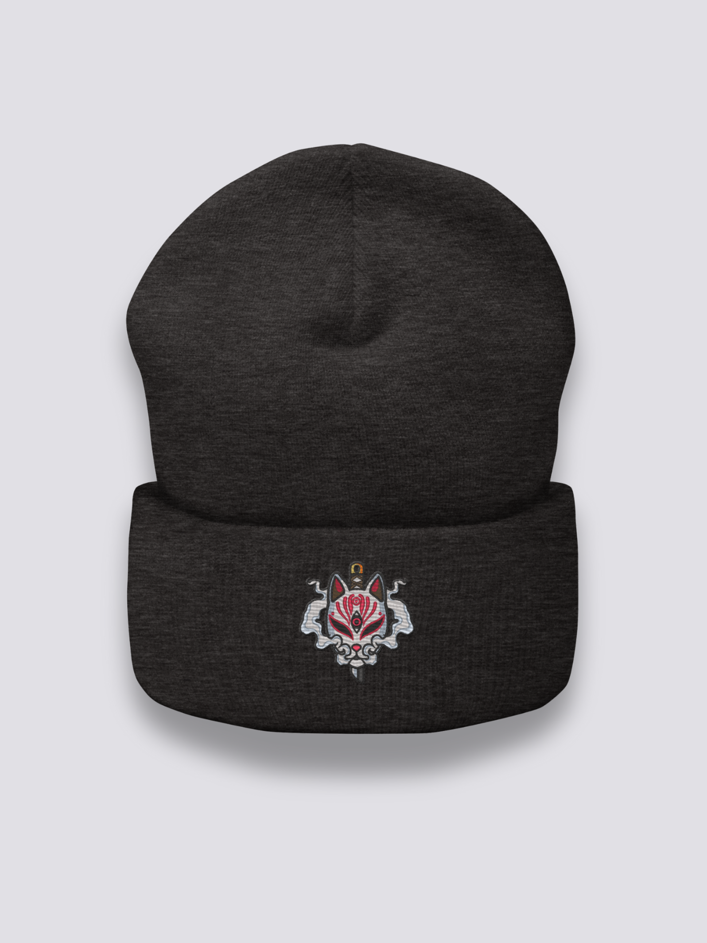 Close-up of beanie fabric and craftsmanship
