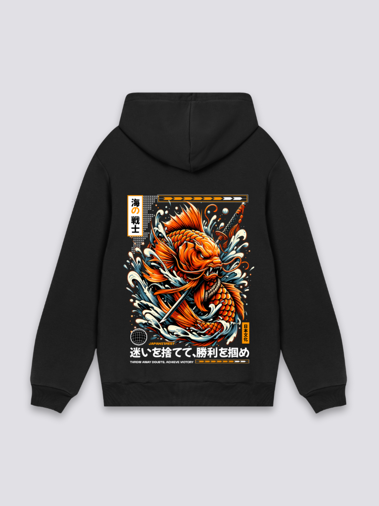 Japanese Graphic Hoodie - ランチュウ — koi graphic (1)