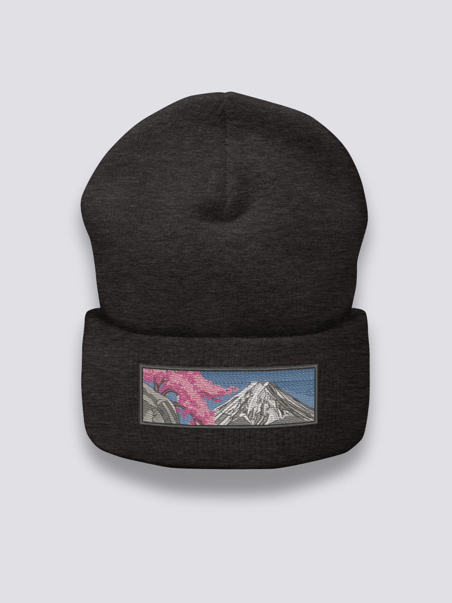 Close-up of beanie fabric and craftsmanship