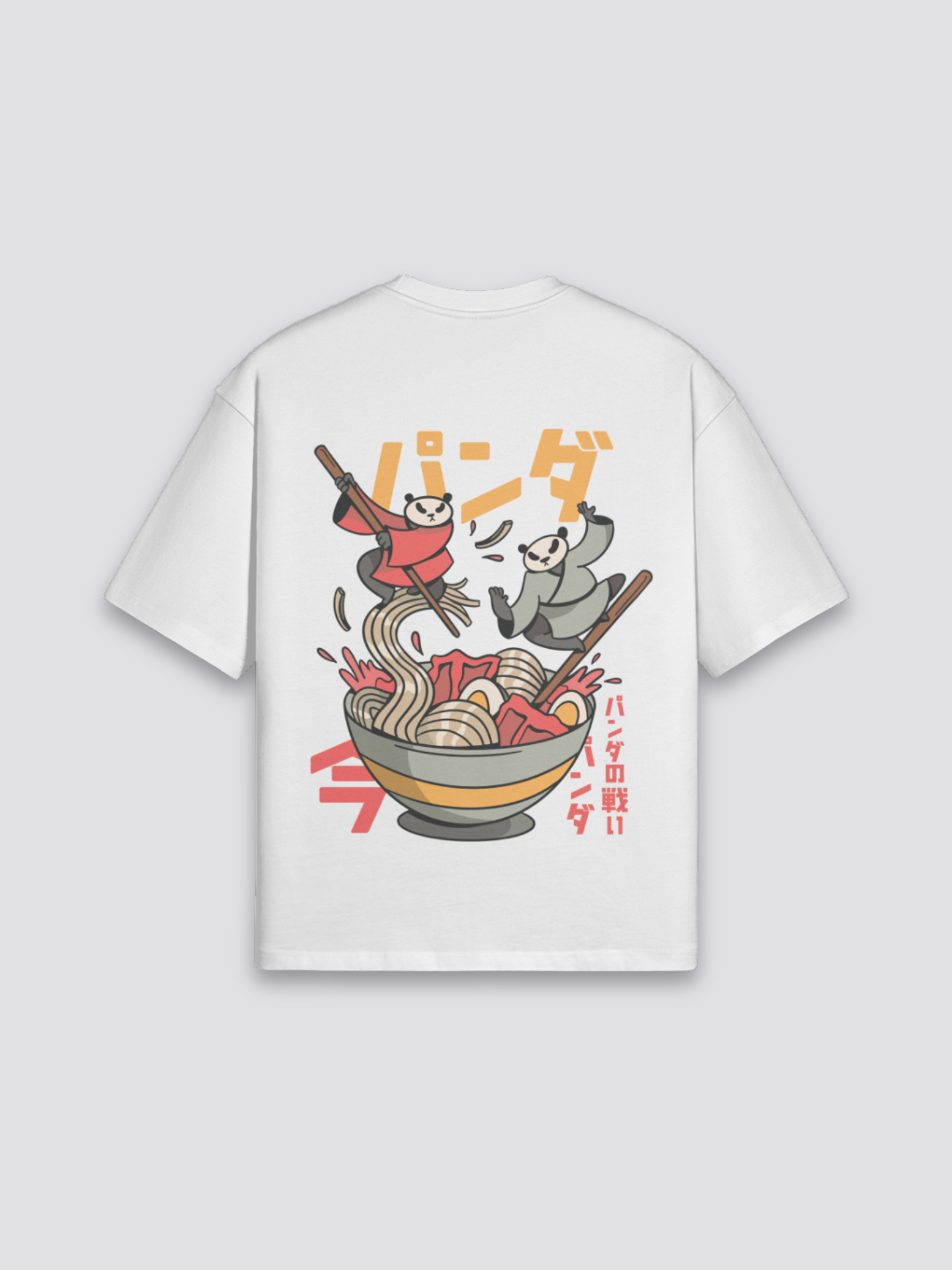 Japanese Ramen T-Shirt - ラーメン — panda and ramen bowl back print