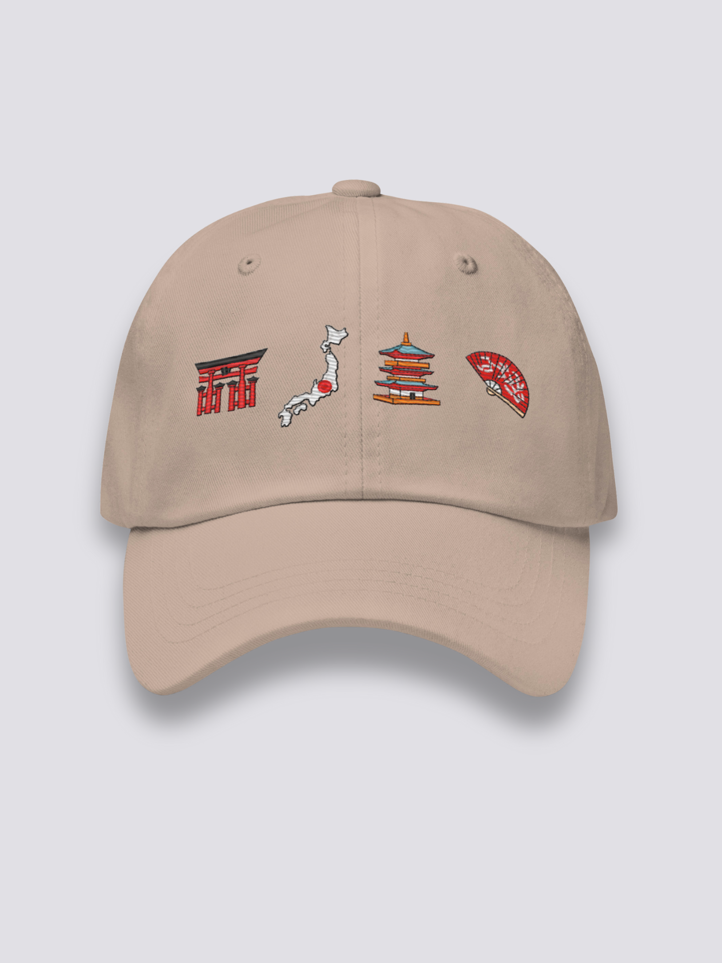 Detail view of japanese cap - Japanese Symbols Cap