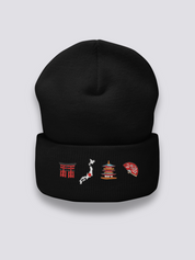 Japanese Symbols Beanie