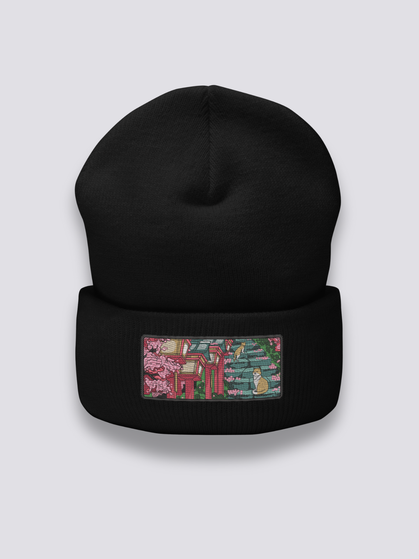 Detail view of beanie - Japanese Temple Beanie