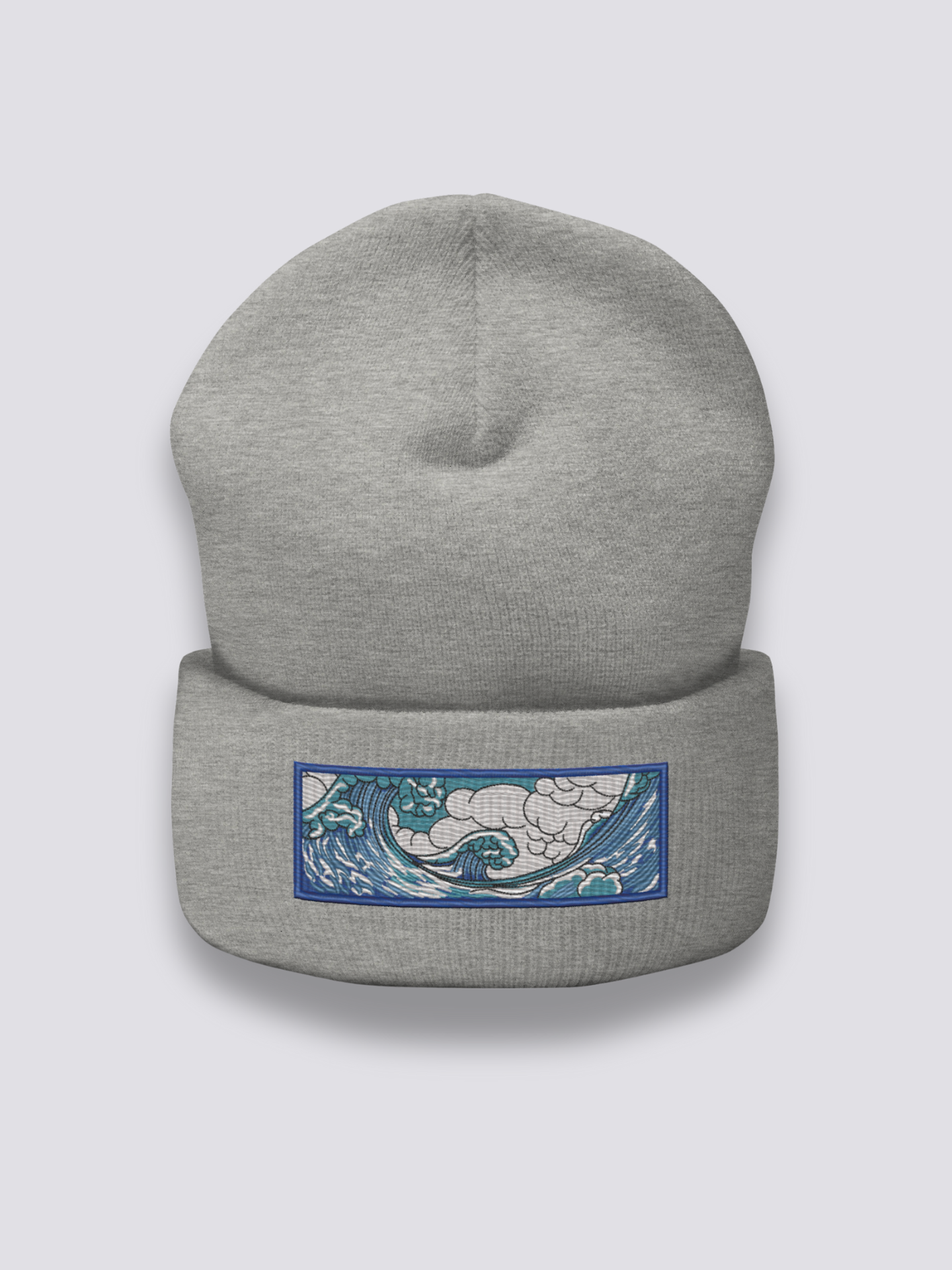 Detail view of beanie - Kanagawa Beanie