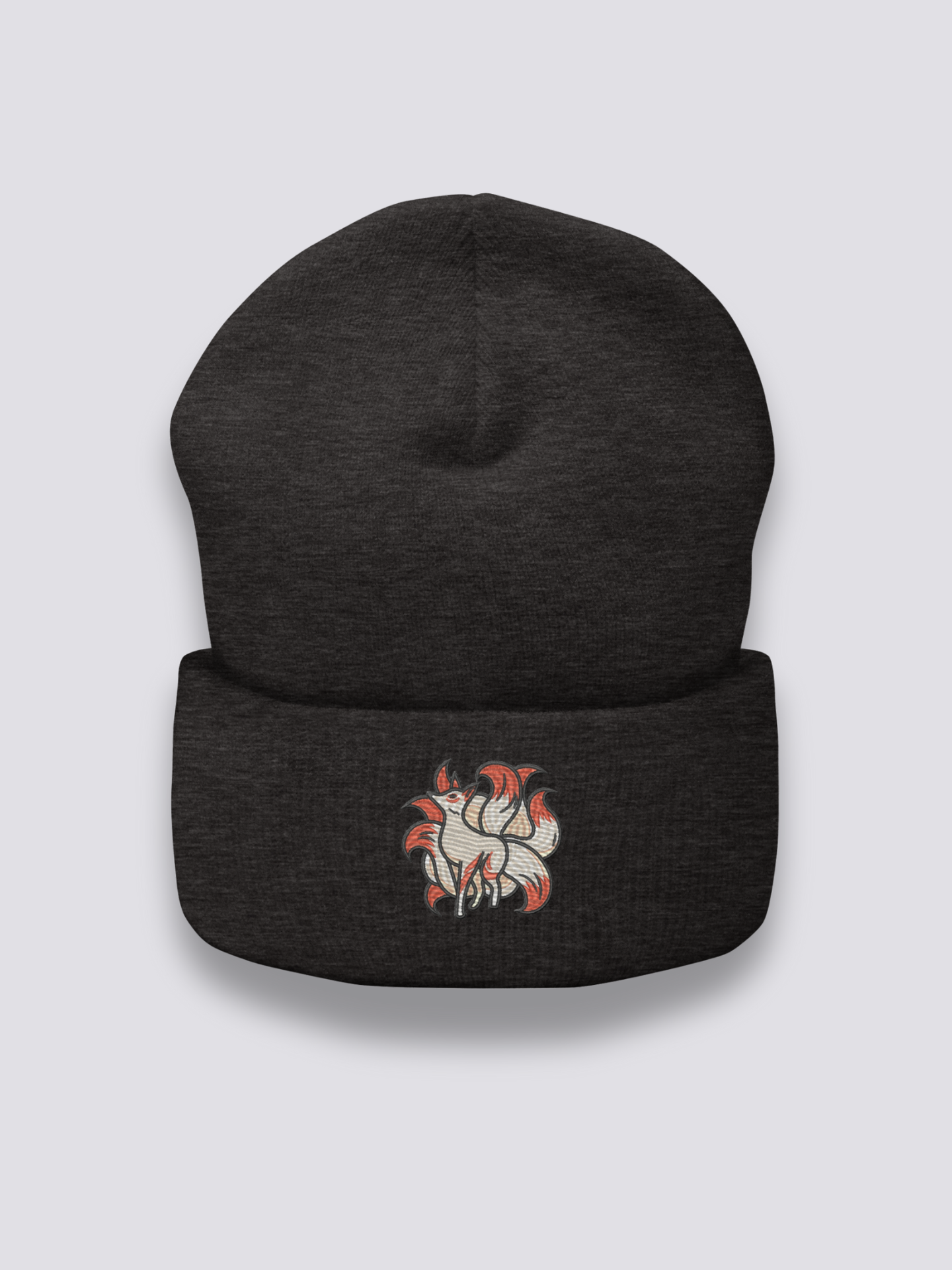 Japanese-style beanie with Kitsune motif