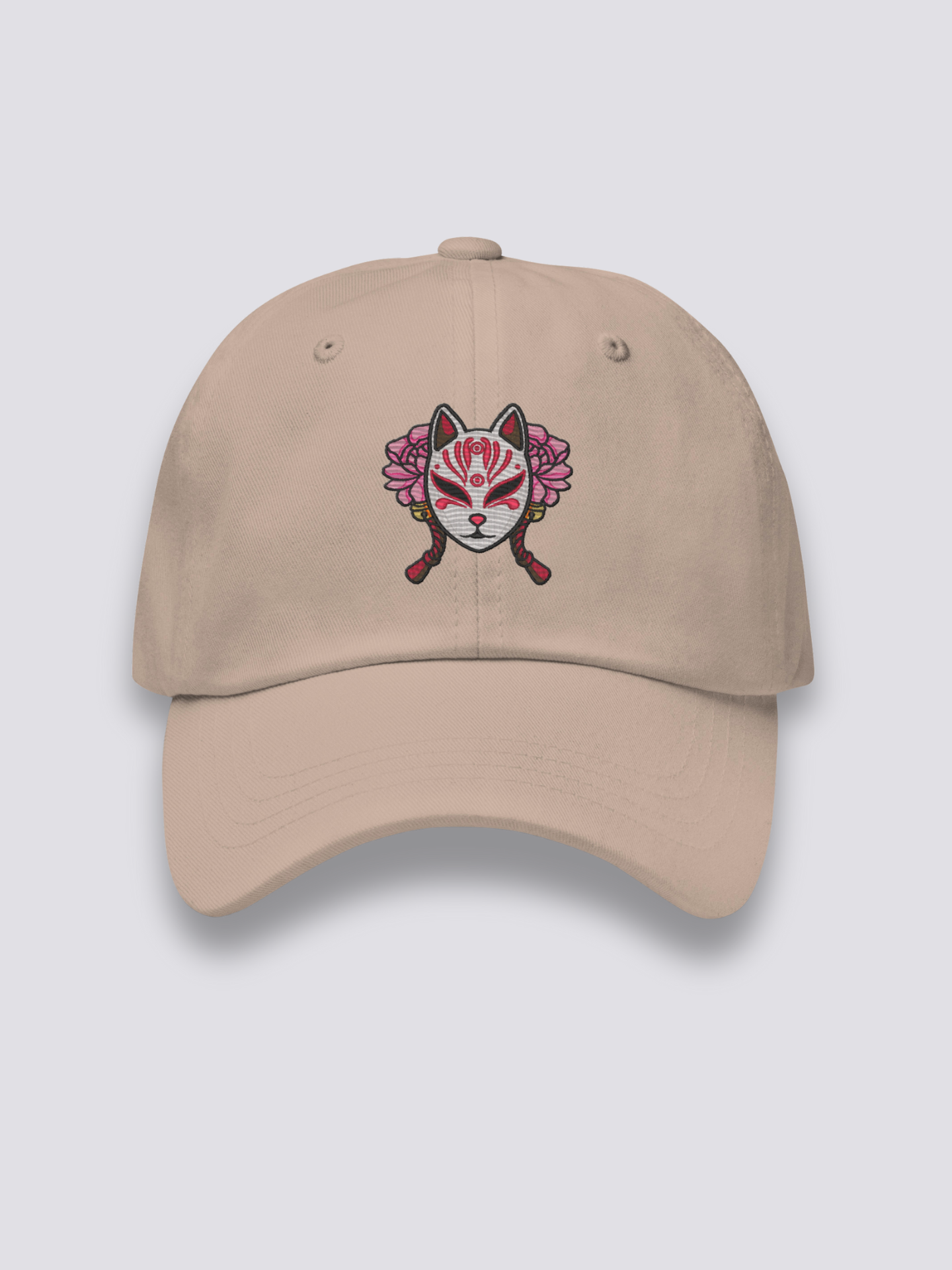 Kitsune Mask Cap — Embroidered Fox Festival | Japan Clothing Kitsune Mask Cap — Embroidered Fox Festival | Japan Clothing
