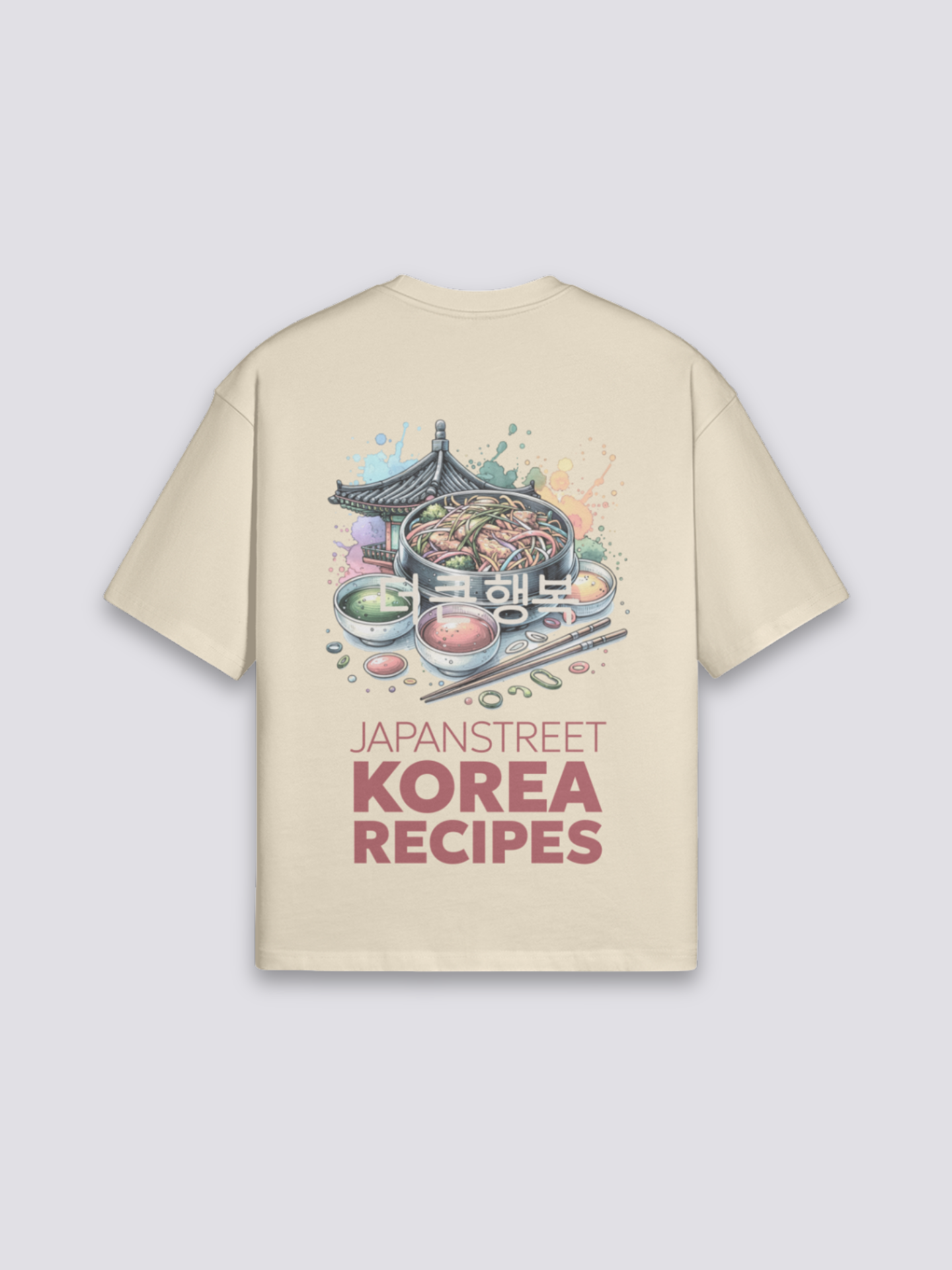 Korean T-Shirt - コリアン — Korea Recipes dishes and pavilion back print