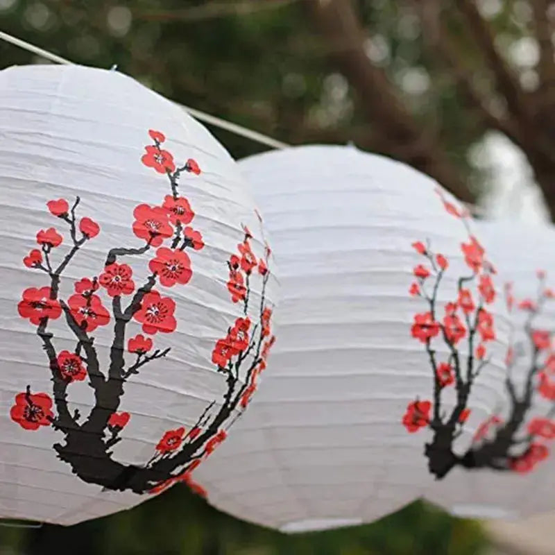 Japanese lantern with flowers Japanstreet
