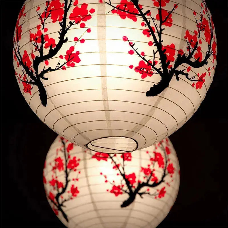 Japanese lantern with flowers Japanstreet