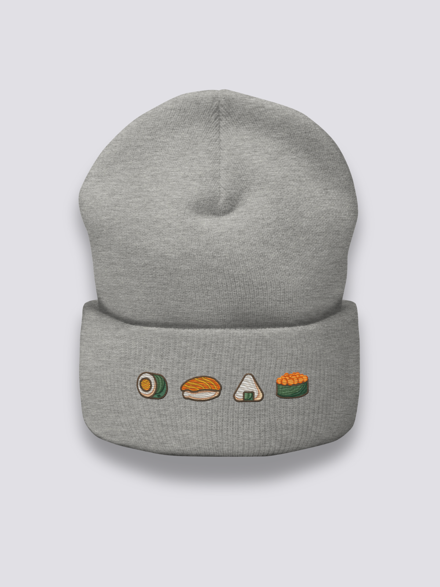 Japanese-style beanie with oni motif