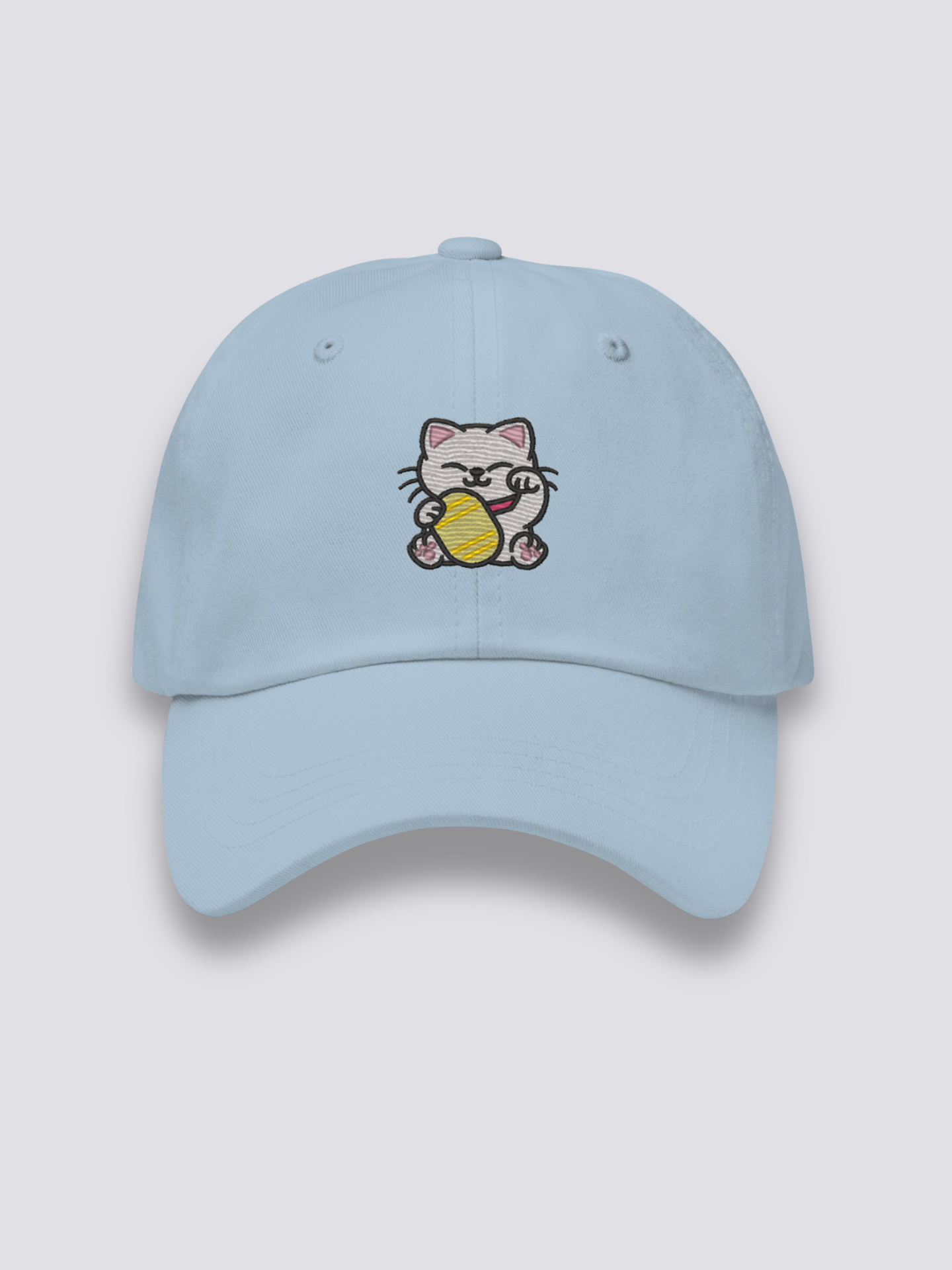 Detail view of maneki neko figurine - Maneki Neko Cap