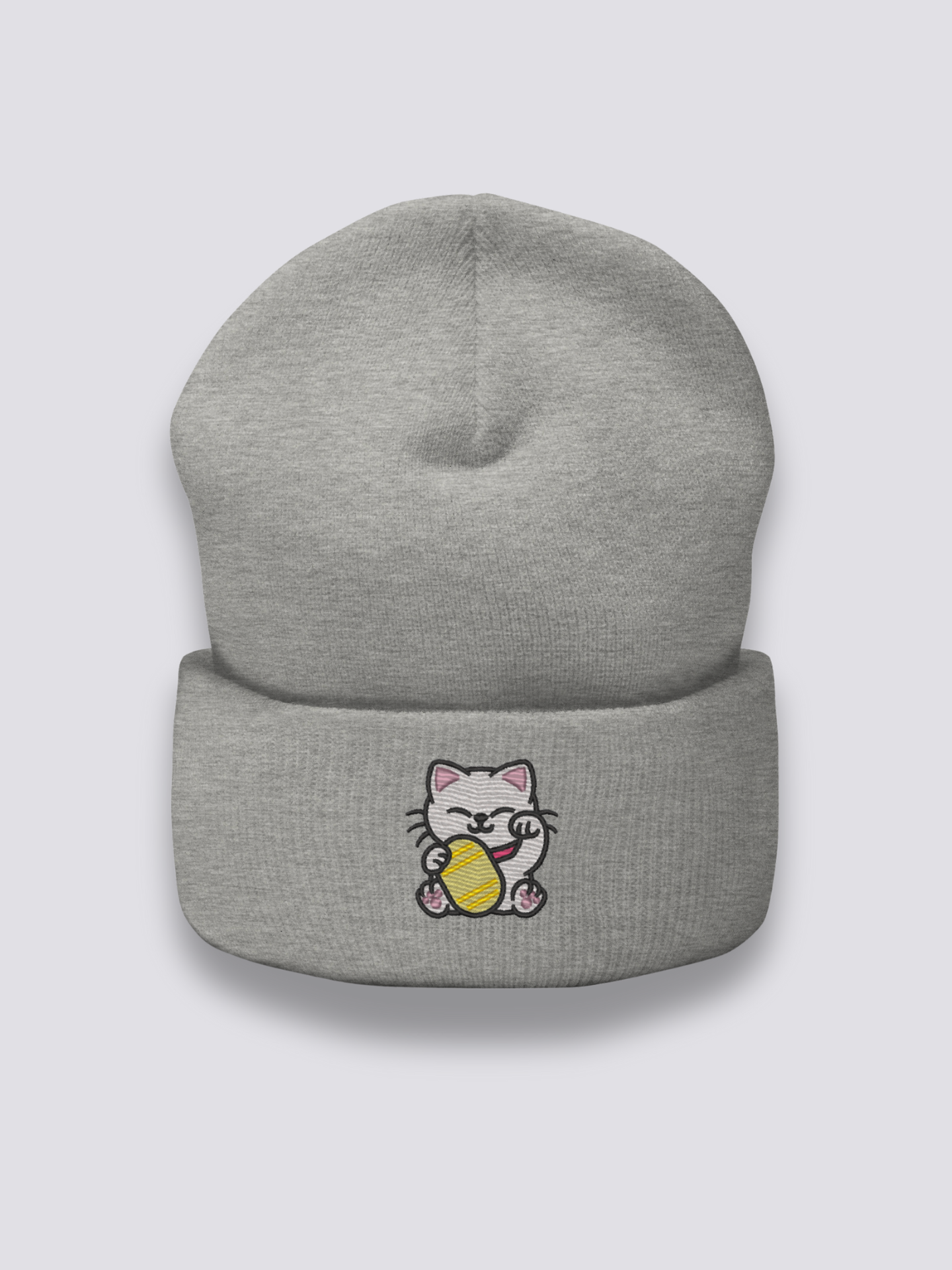 Detail view of maneki neko figurine - Maneki Neko Beanie