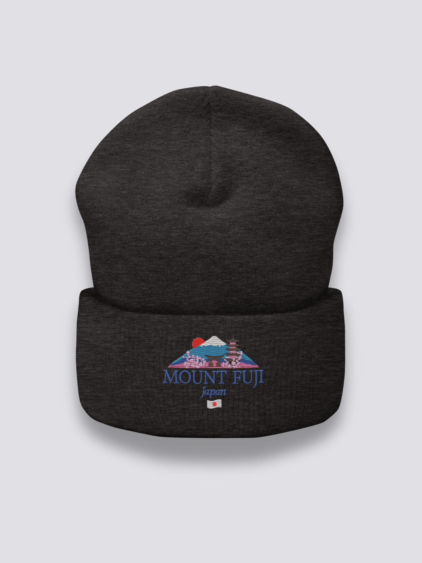 Detail view of beanie - Mount Fuji Beanie