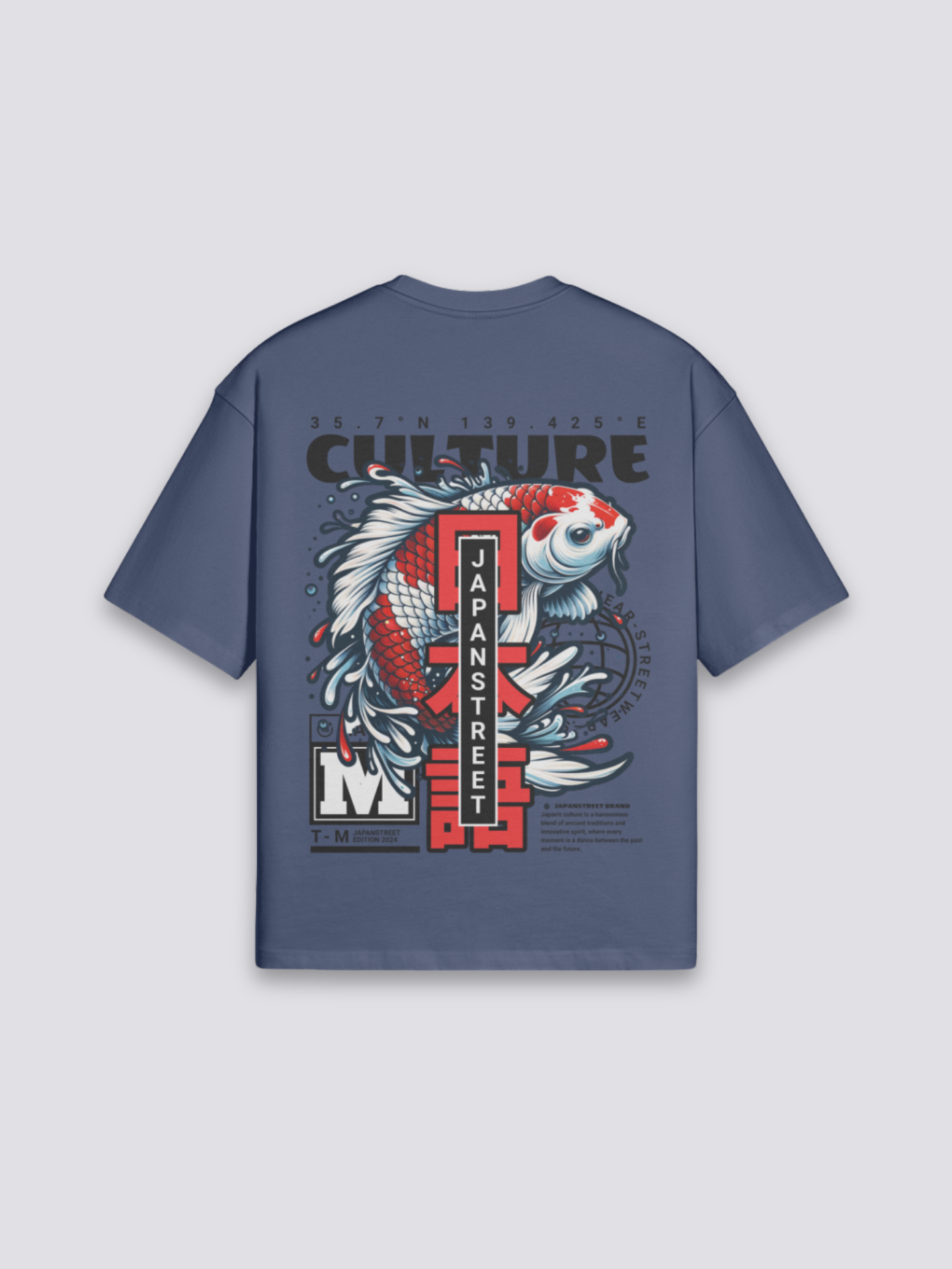 Japanese Cotton T-Shirt - コットン — koi culture graphic (2)
