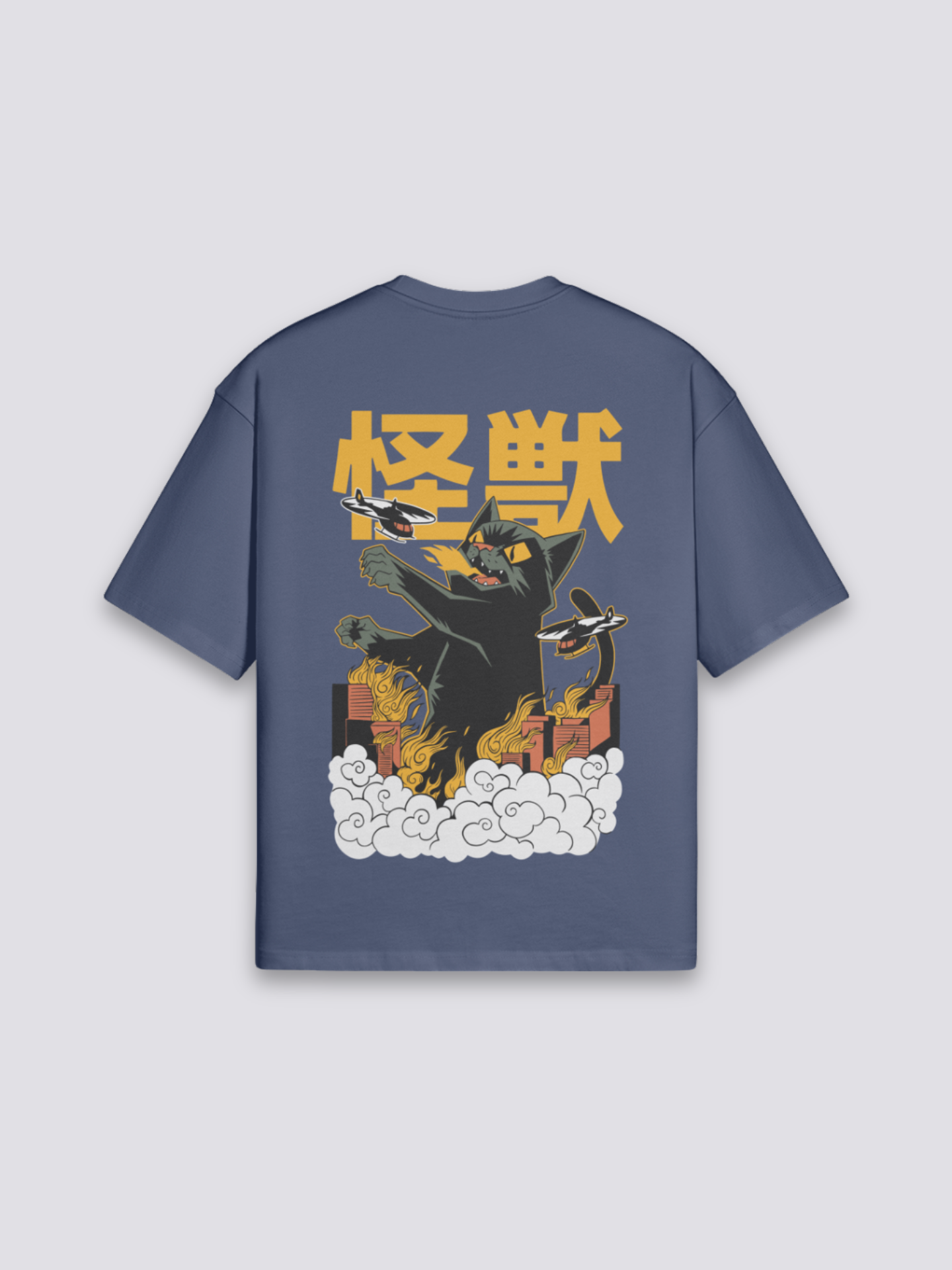 Japanese Kanji T-Shirt - からもじ — kaiju kanji graphic (1)