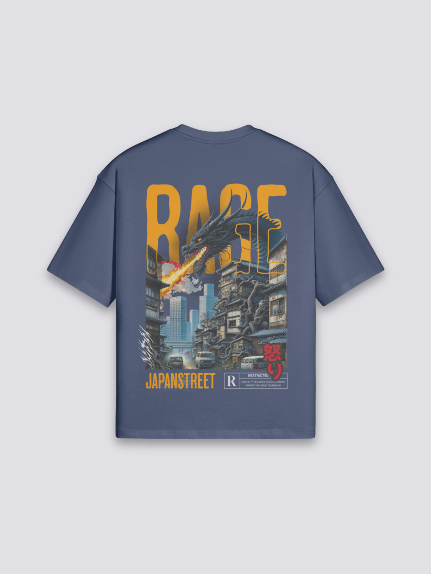 Japanese Men T-Shirt - アタック — kaiju rage graphic (2)